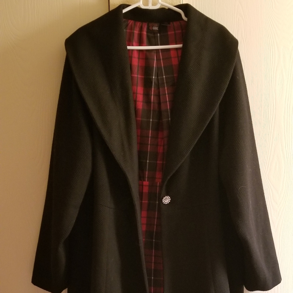 Torrid reto chic size 4 black coat